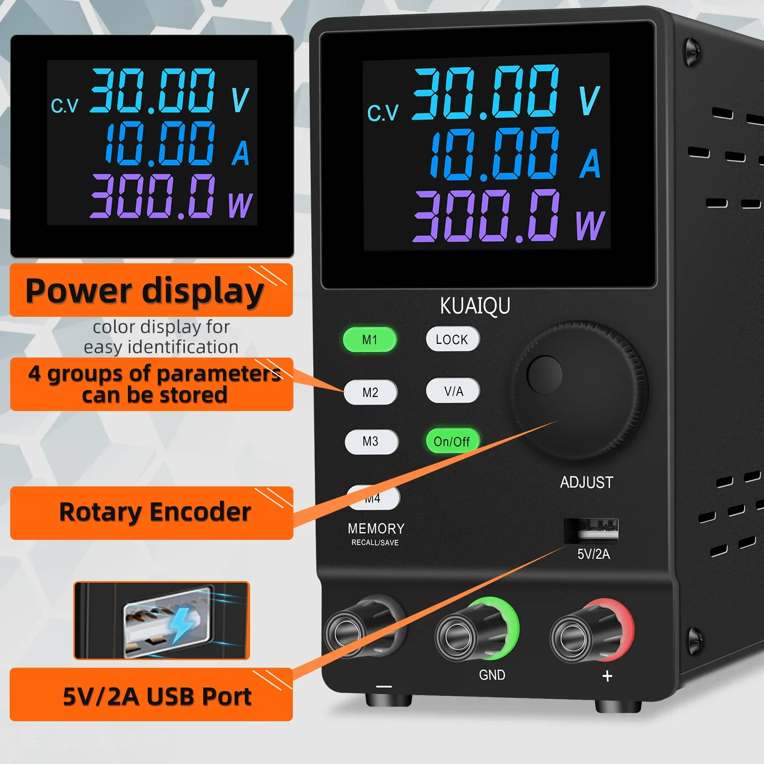 NICE-POWER Programmable Lab Power Supply 30V 60V 120V 200V 300V With ...