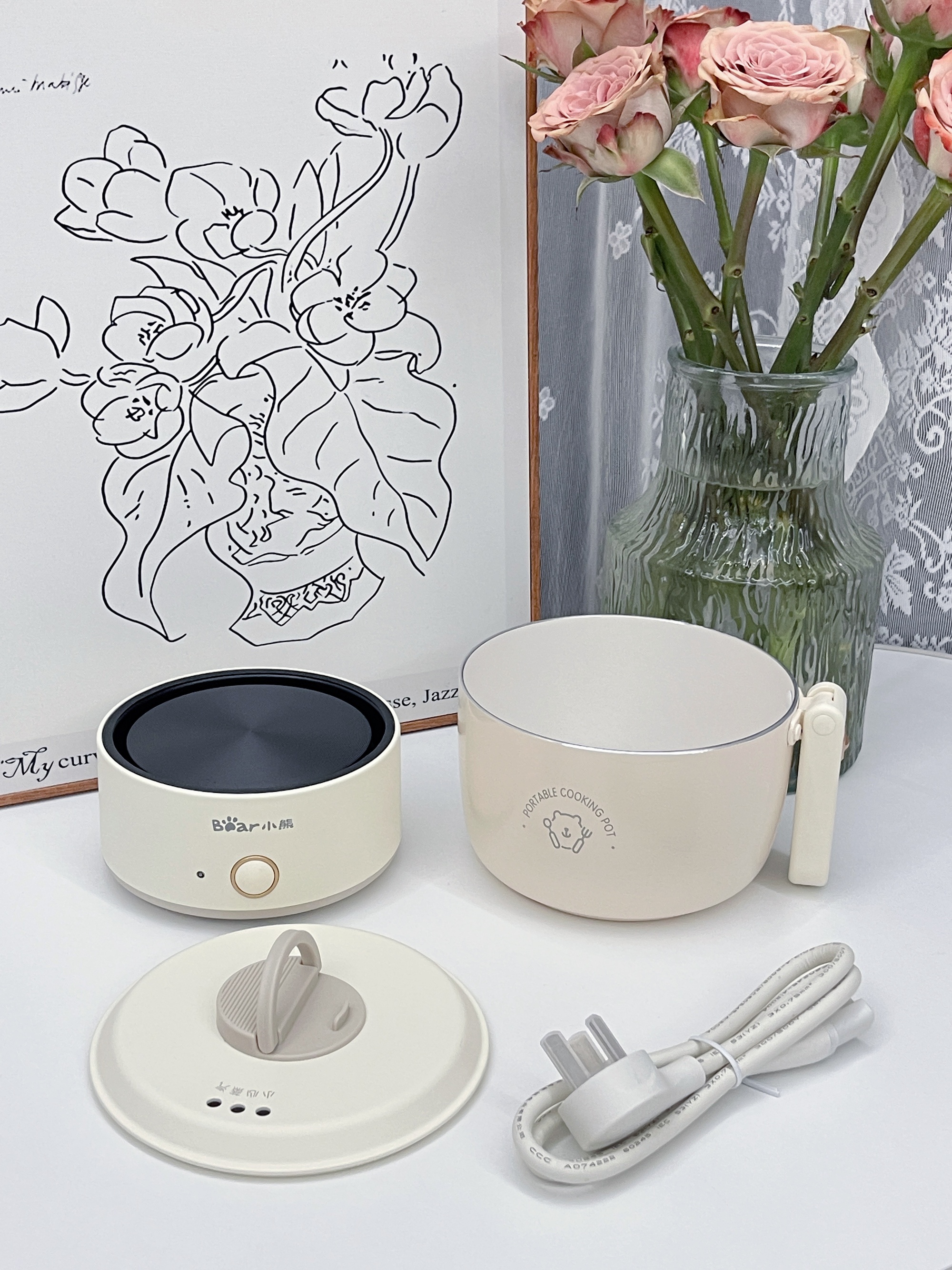 Bear Small Rice Cooker Electric Multifunctional Cooker Portable Non ...
