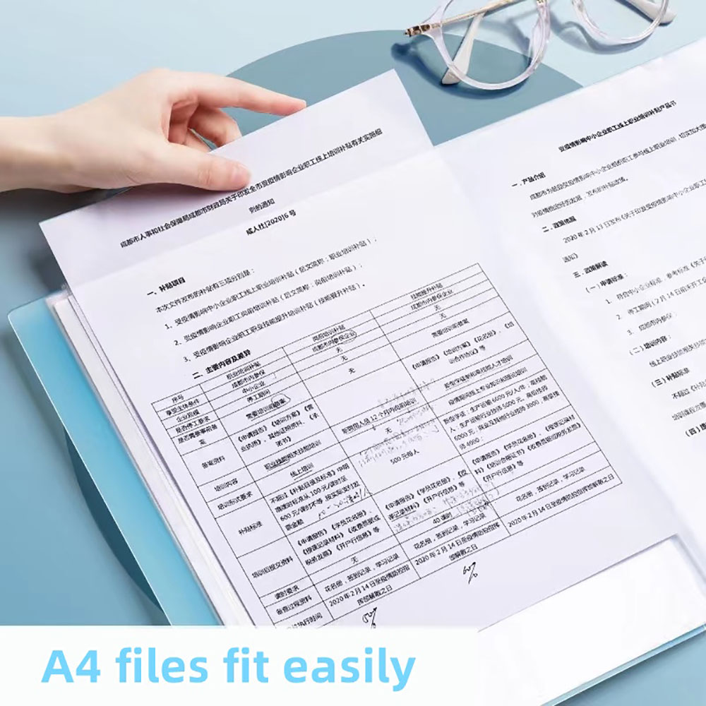 A4 folder transparent insert 60/20 page data book for students to ...