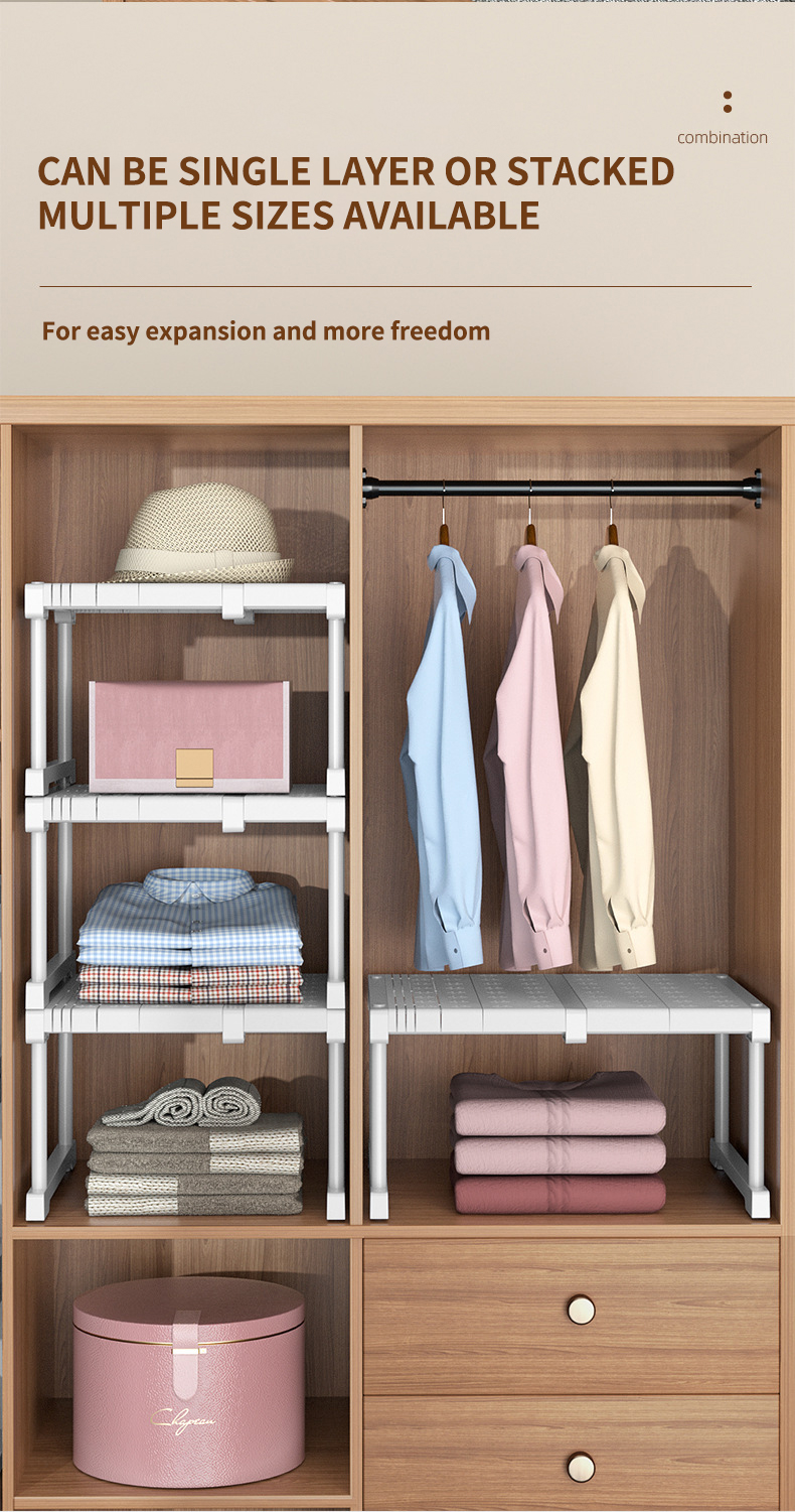 Ottlife Adjustable Cabinet Divider Holder Nail-free Retractable ...