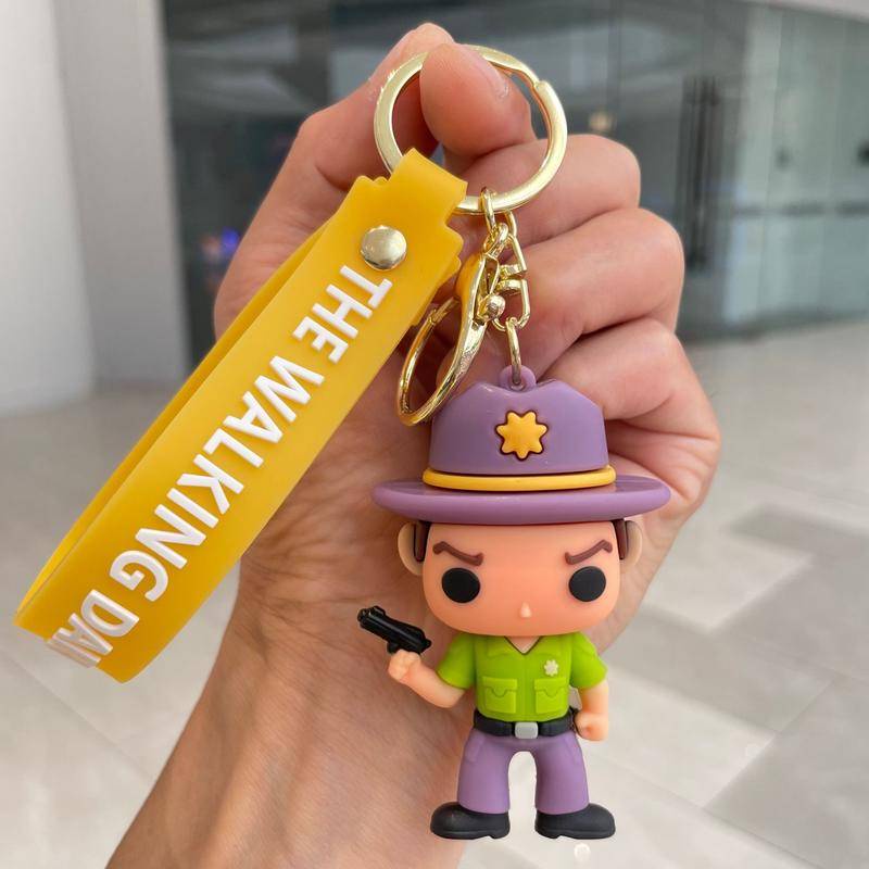 The Walking Dead Keychain Rick/Carl/Glenn/Daryl/Michonne Cute Cartoon ...