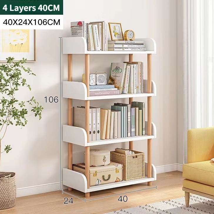 Ligo bookshelf floor rack shelf multi-layer storage rack book reading ...