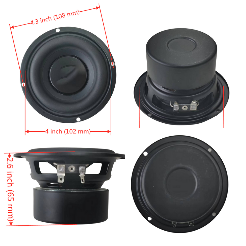 999DIY medium 4 inch 4Ω 25W midwoofer subwoofer speaker Car audio ...
