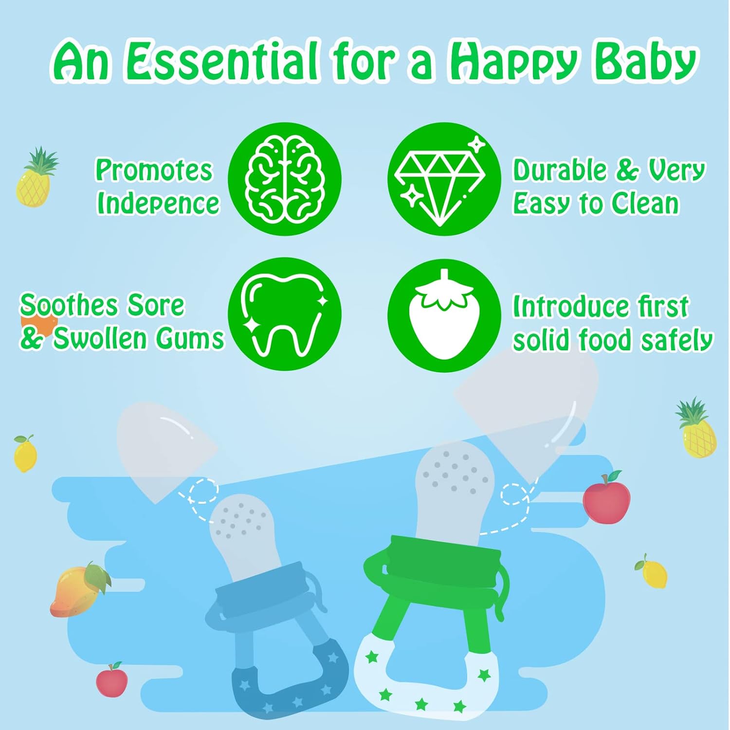 1PC Baby Fruit Pacifier Feeder Mesh Teethers for Babies Silicone ...