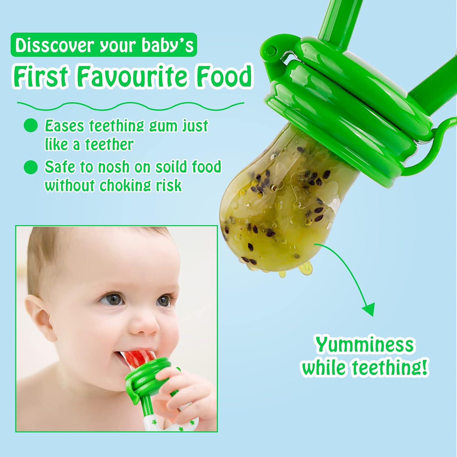 1PC Baby Fruit Pacifier Feeder Mesh Teethers for Babies Silicone ...