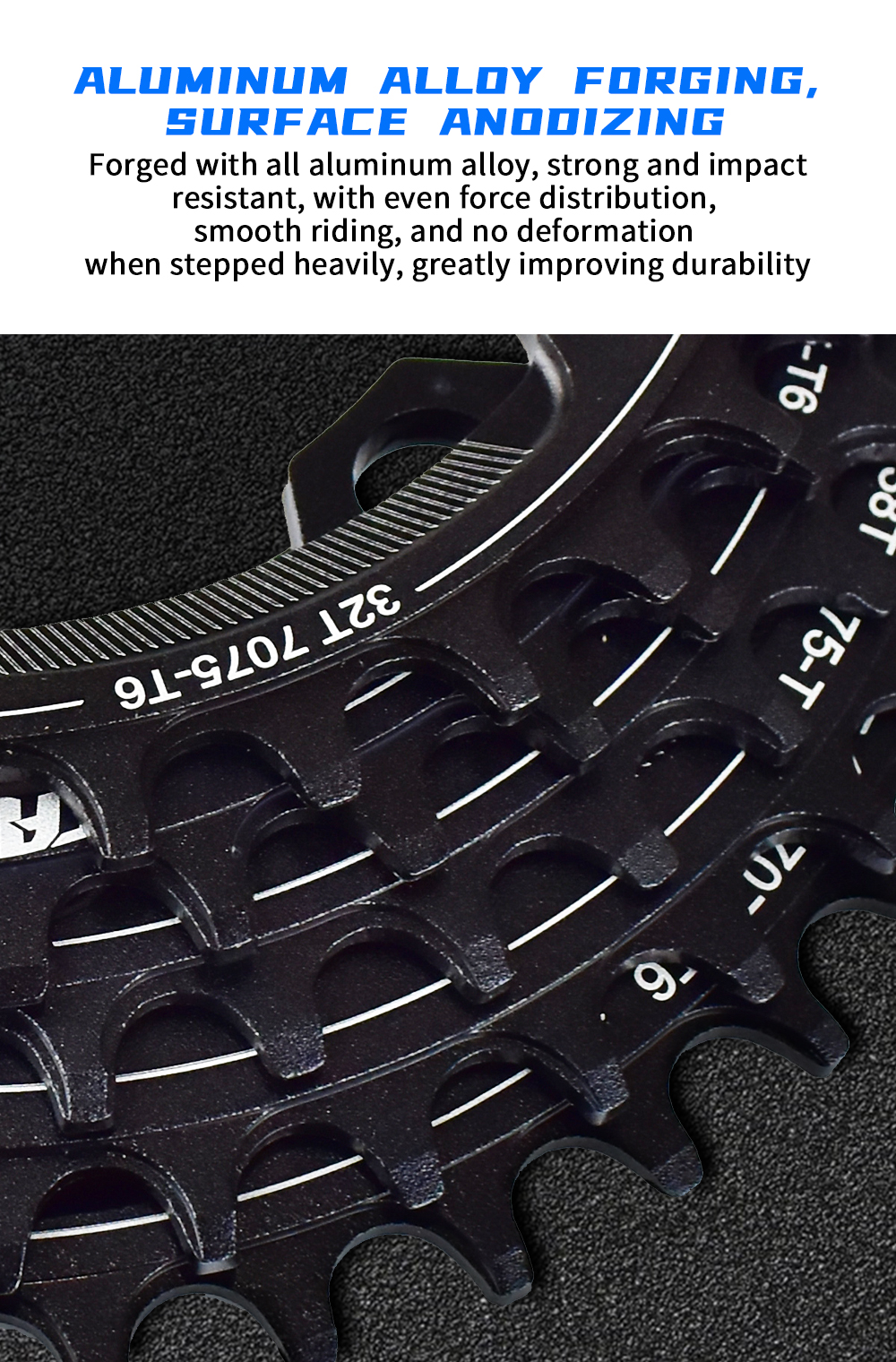 splumzerUK STOCK Road Bike Crank, Mountain Bike 170mm Square Crankset with 104 BCD 32/34/36/38T Chainring, Aluminum Alloy MTB Crank Narrow Wide CNC main image 1