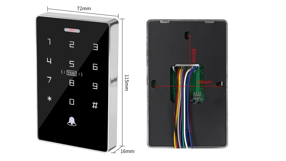 Outdoor Access Control System Kit Set Waterproof RFID Keypad 125KHz 13 ...