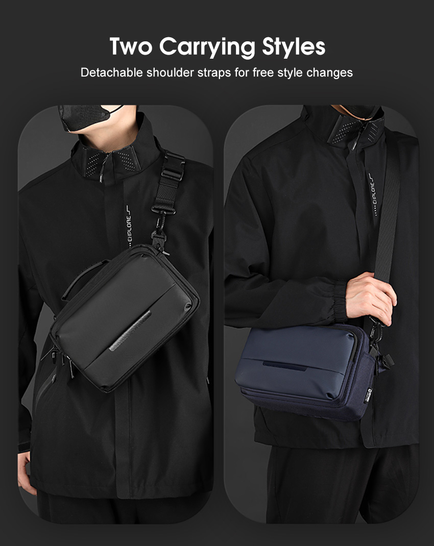 Men S Chest Bag Fashion 2026.MENSPE Men's Chest Bag Fashion Handheld Bag CrossBody Bag Large ...