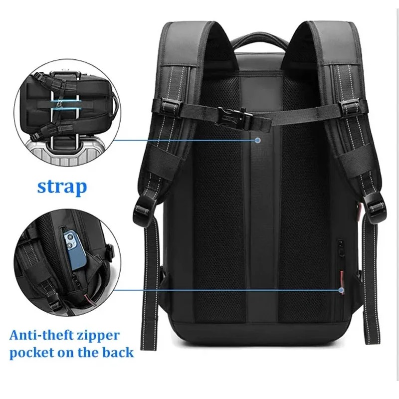 Airback Vacuum Compression 17.3 inch Laptop Backpack 60L Large Capacity ...