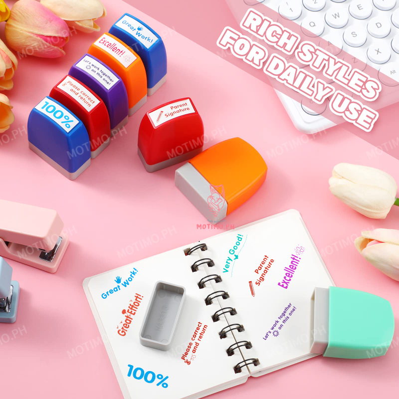 From PH Self-Inking Teacher Stamp Set Colorful Picture Stamps for ...