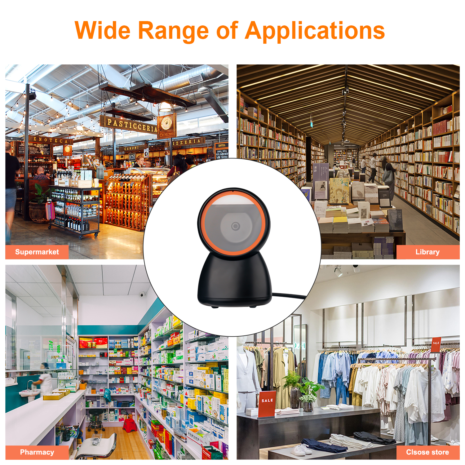 Desktop scanner Automatic Scanning Scanner for supermarket cashier ...