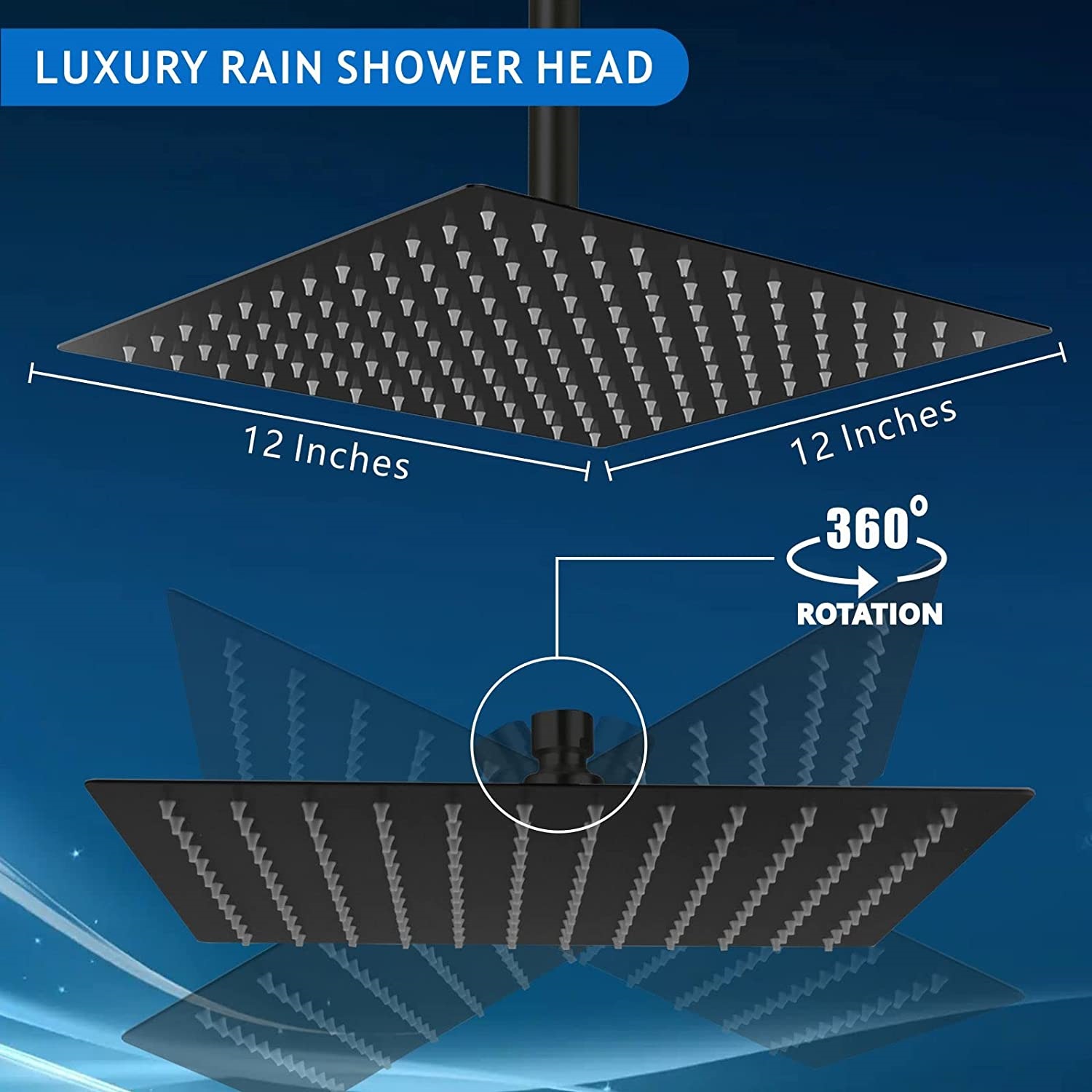 【JOMO】COD 8/10/12 Inch Ultra Thin 304 Stainless Steel Rain Shower Head ...