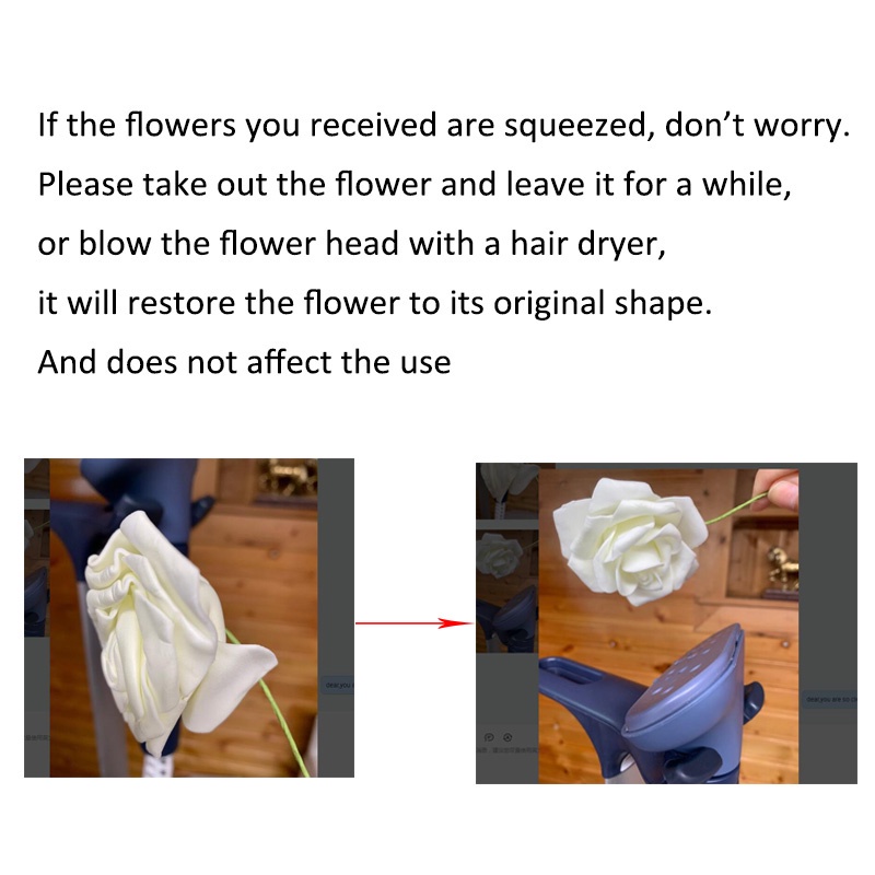 10pcs 8cm Rose Artificial Flowers Head PE Foam Fake Flowers Bride ...