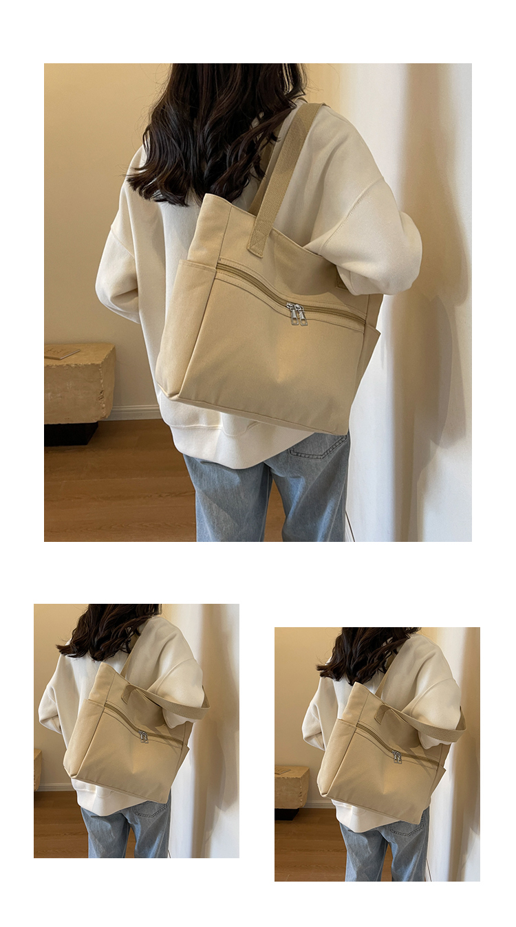 TF349 COD Tote Bag Fashion Girl Canvas Korean Style With Zipper Good ...