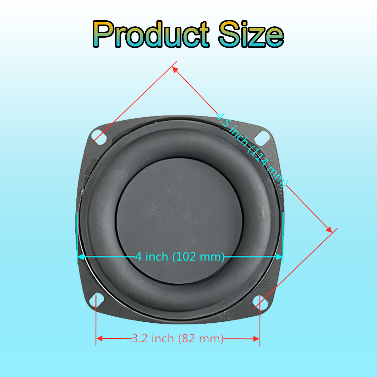 999DIY 4inch Speaker Passive Bass Speaker Tweeter High Power HiFi Bass ...