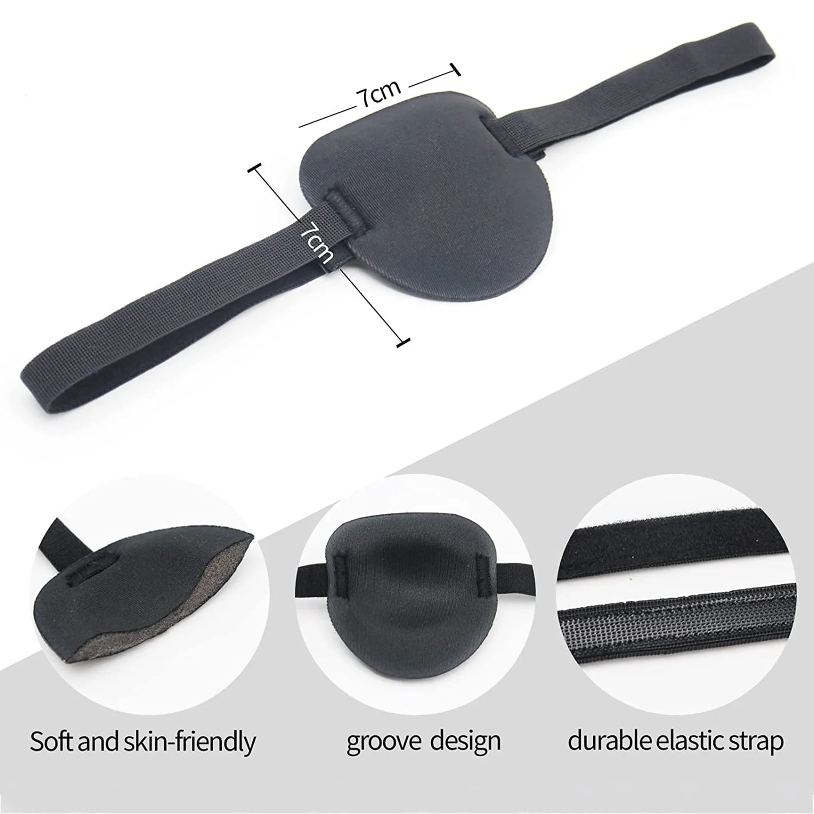Amblyopia Correction Eye Patch Kids Adult Concave Adjustable Foam ...