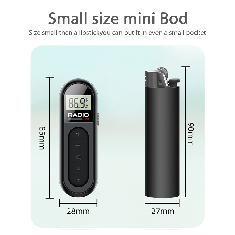 Light Weight Mini FM Pocket Radio Appearance Patent Compact Size ...