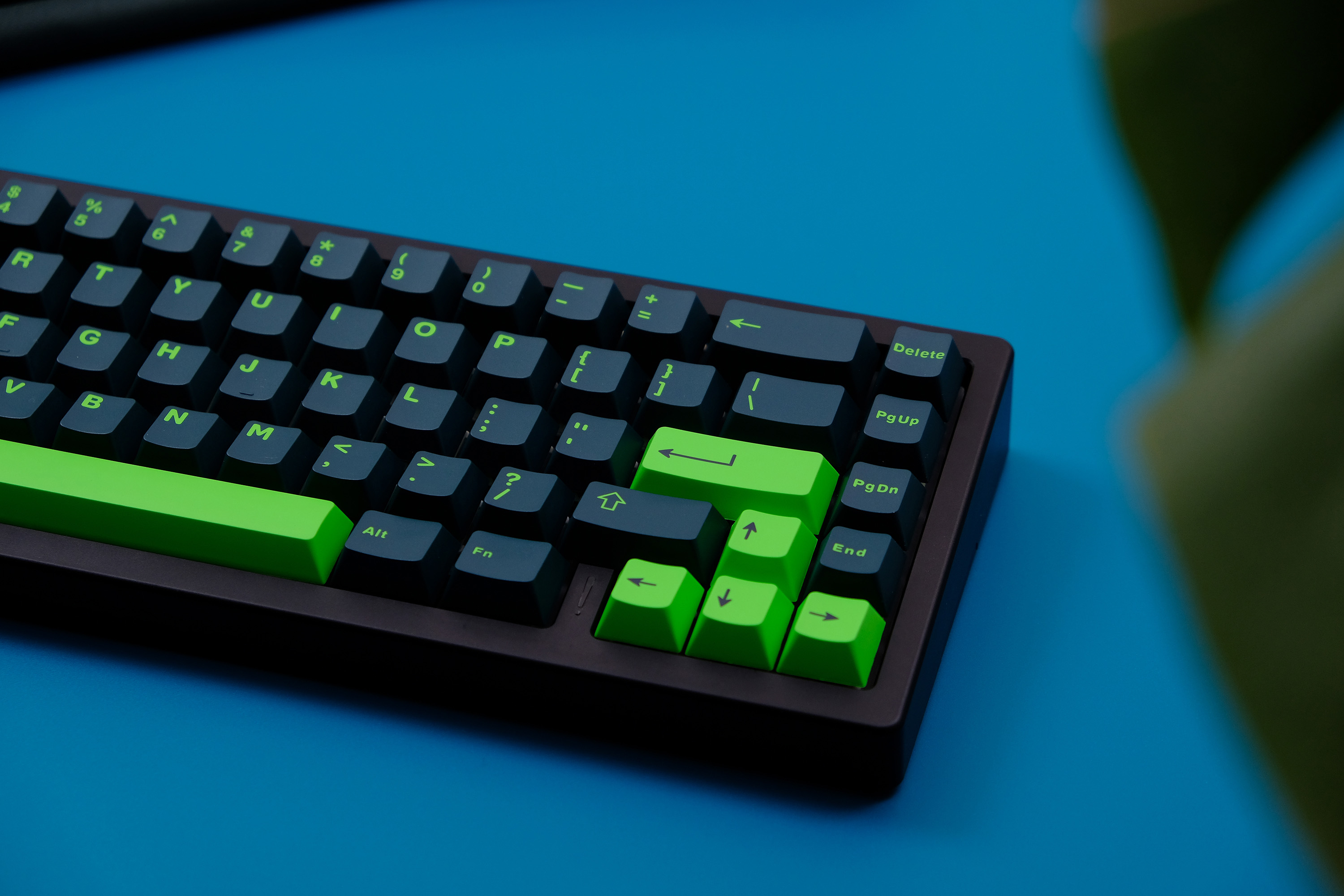 Full Set Dark Green Solid Color Mechanical Keyboard Keycaps ABS Double ...