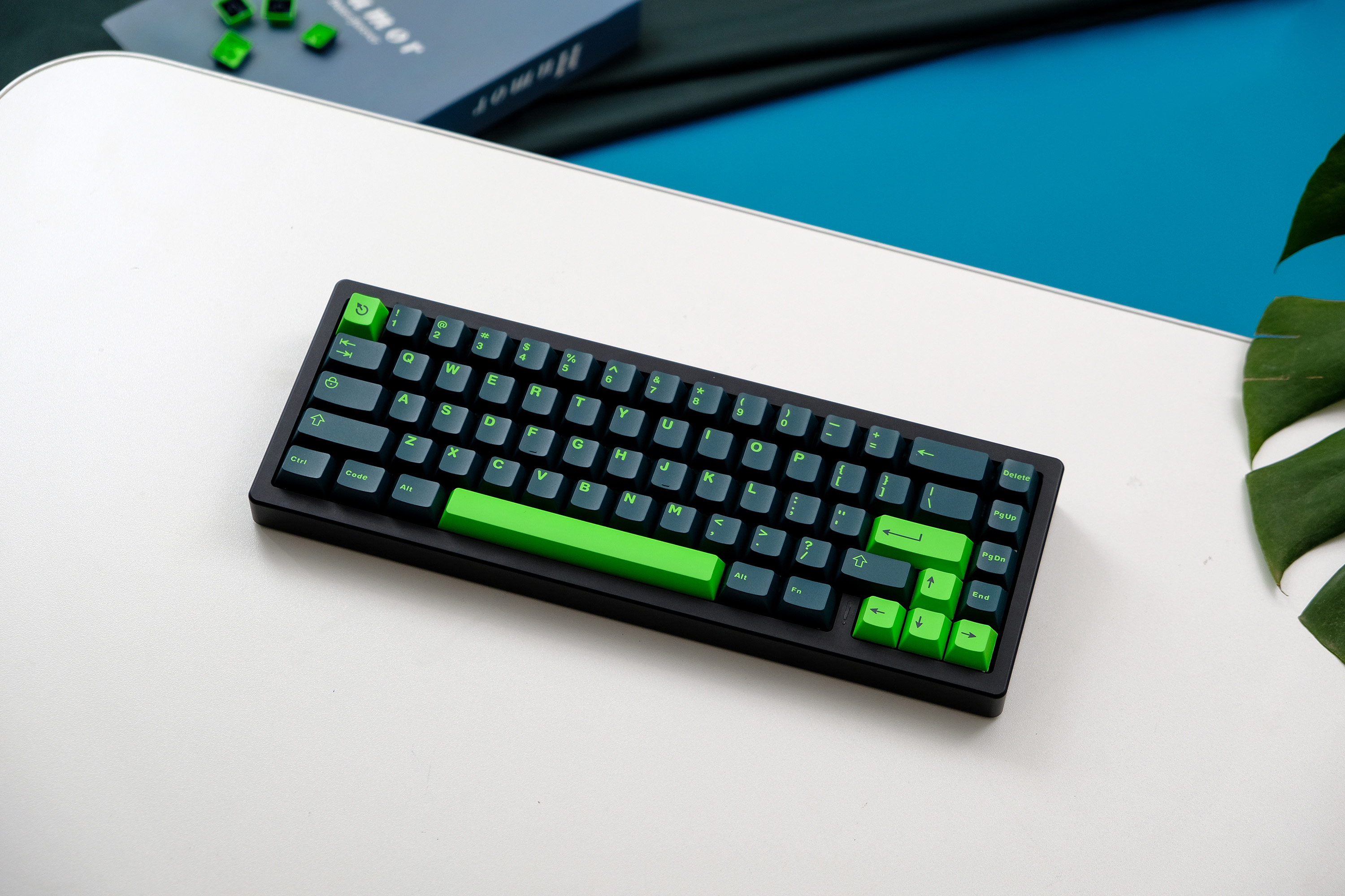 Full Set Dark Green Solid Color Mechanical Keyboard Keycaps ABS Double ...