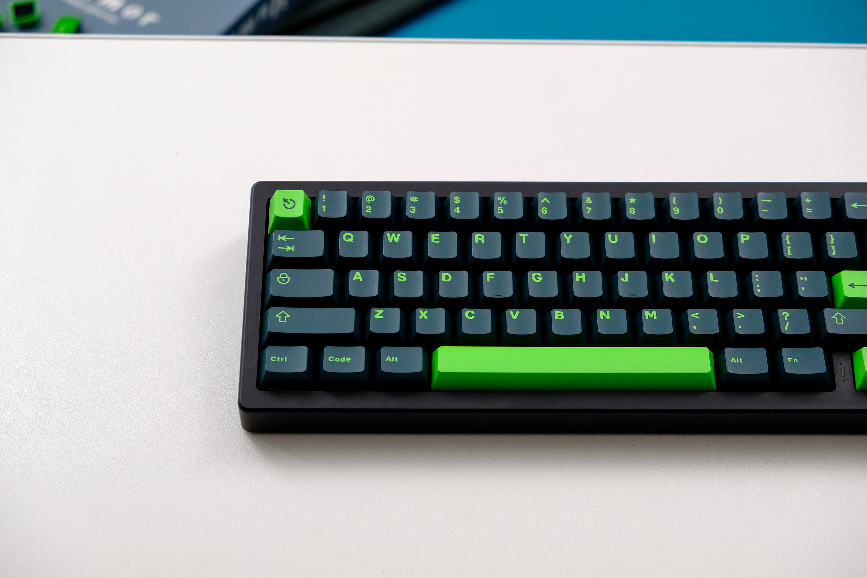 Full Set Dark Green Solid Color Mechanical Keyboard Keycaps ABS Double ...