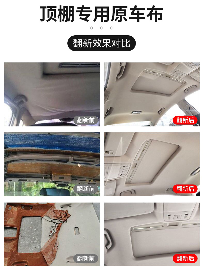 headliner fabric auto pro car ceiling roof lining gray 100cmx150cm ...