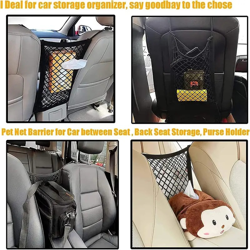 Lucky Interests 2 Pcs Dog Car Barrier, 2 Layer Dog Vehicle Guard