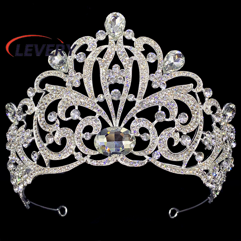 Levery Rhinestone Wedding Crown Tiara Crystal Tiara Pageant Hair ...