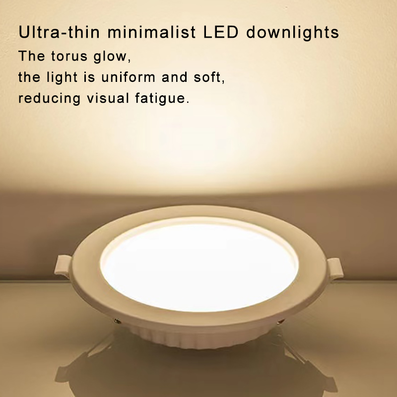 Pin Light LED Ceiling Light Ultra Thin Downlight Tri Color Panel Lamp ...