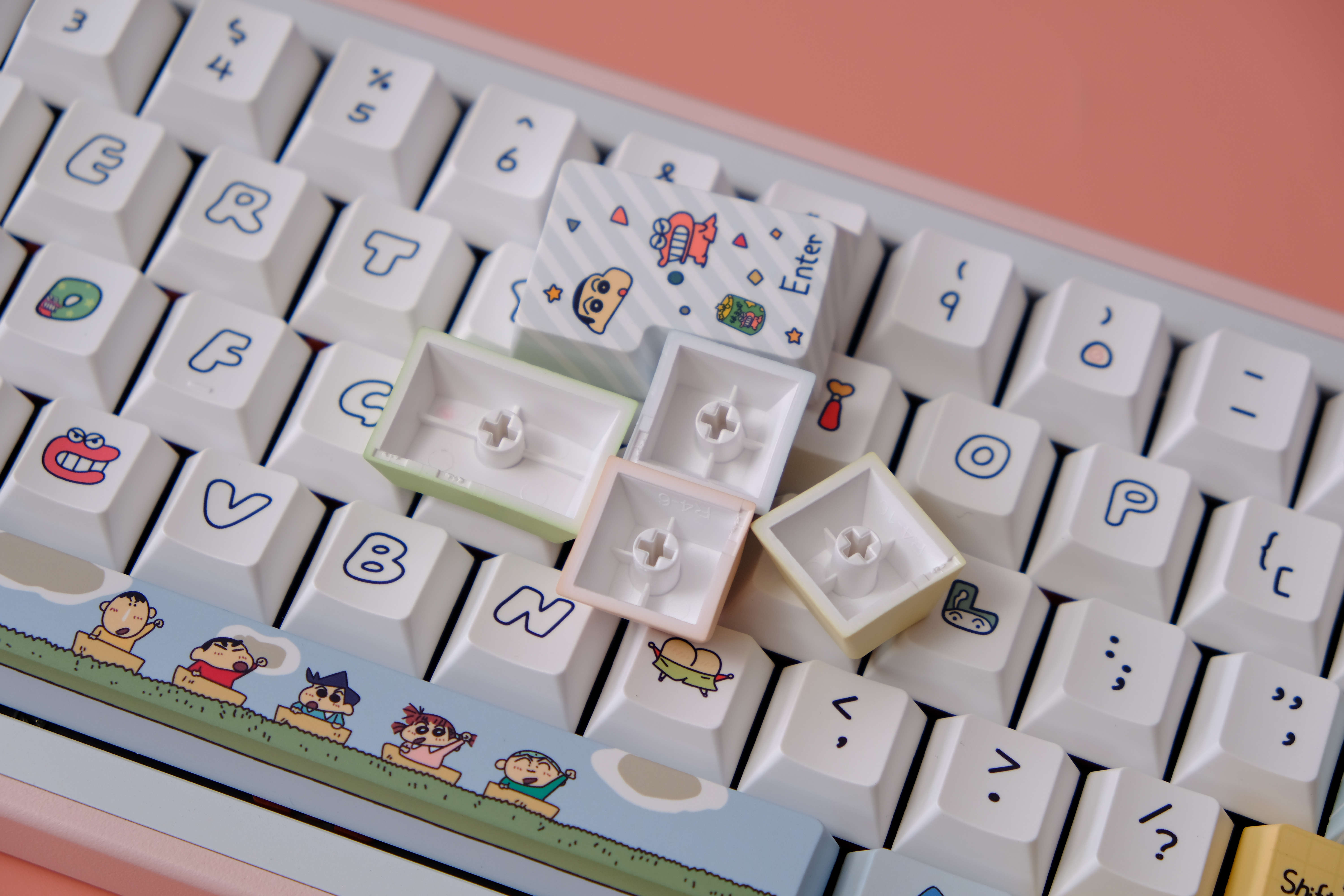 Crayon Shin-chan Keycap 151 Keys PBT Material Cherry Profile DYE-SUB ...