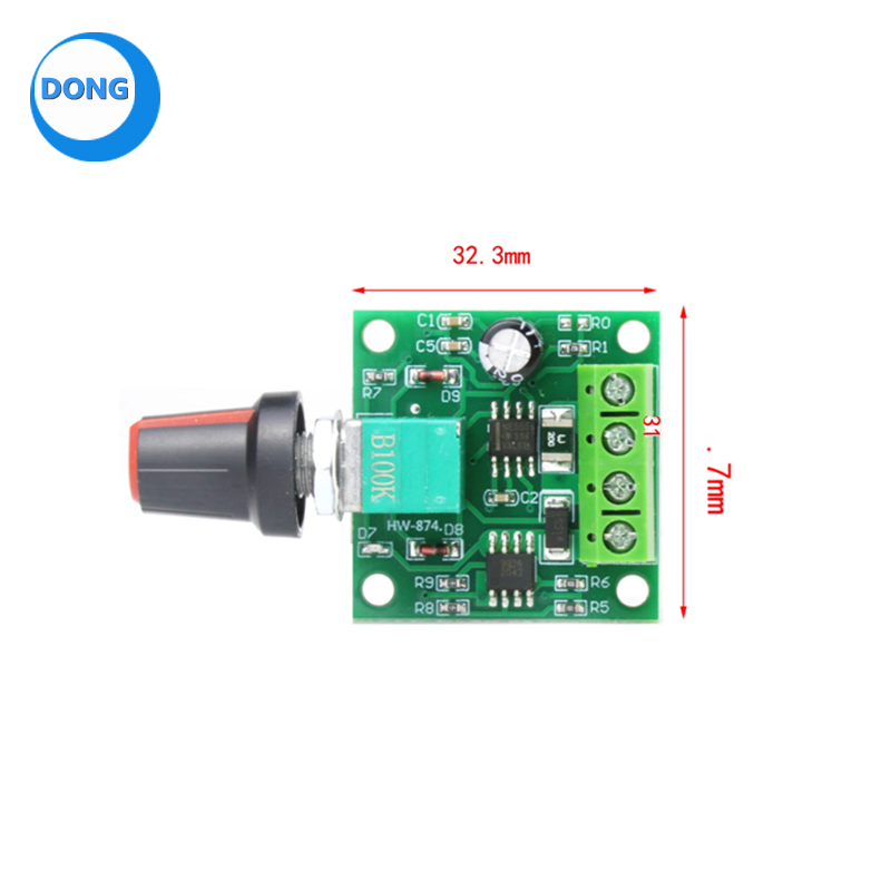 DC 2A PWM Motor Speed Controller 1.8V 3V 5V 6V 12V Low Voltage Speed ...