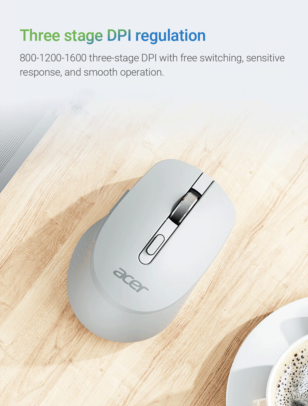 Acer Wireless Mouse M155 Wireless Bluetooth Dual Mode Mouse Type C