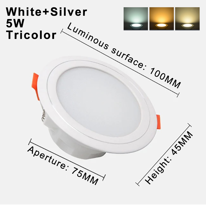 Pin Lights Led Tri Color 5W Ceiling Lights Modern Design Downlight ...