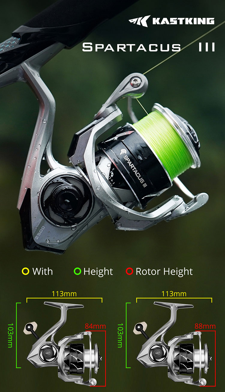 KastKing Spartacus III Spinning Reel up to 7-10kg Drag 10+1 Ball
