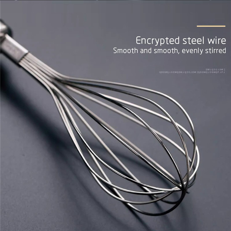 Food Grade Hand Stainless Steel Kitchen Whisk Tools Wire Whisk Flat Egg ...