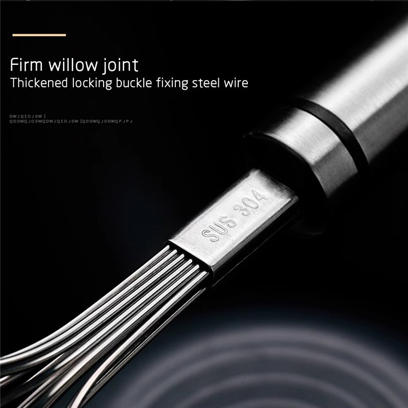 Food Grade Hand Stainless Steel Kitchen Whisk Tools Wire Whisk Flat Egg ...