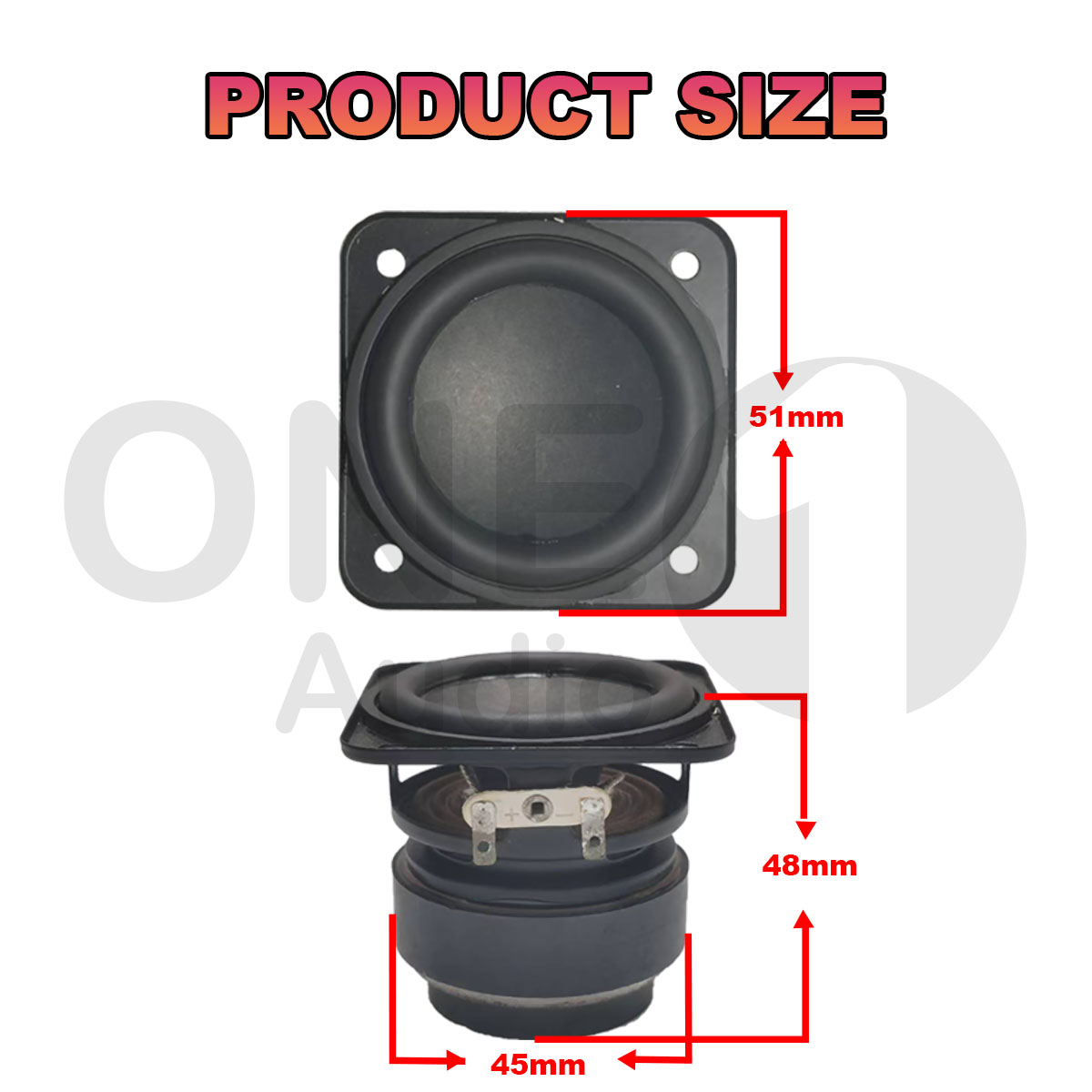 OneAudio AURA 2-inch 4Ohms 12W Bass 2-inch Subwoofer Speaker 2-inch ...