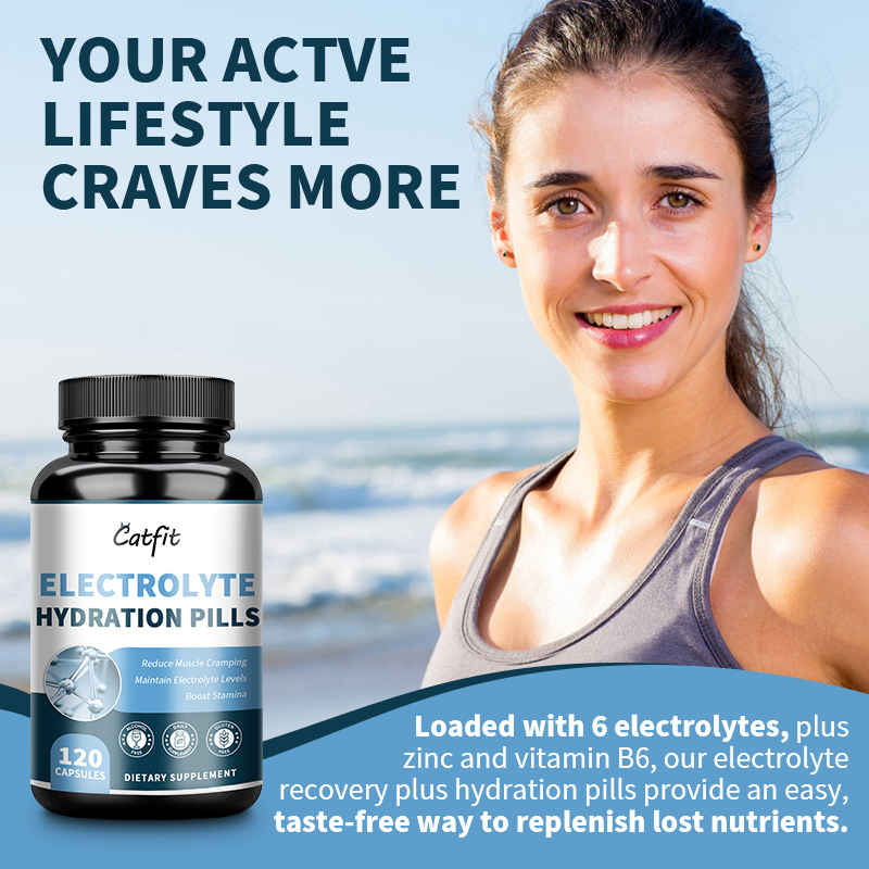 Catfit Electrolyte Hard Capsules Hydration Pills reduce heat stress