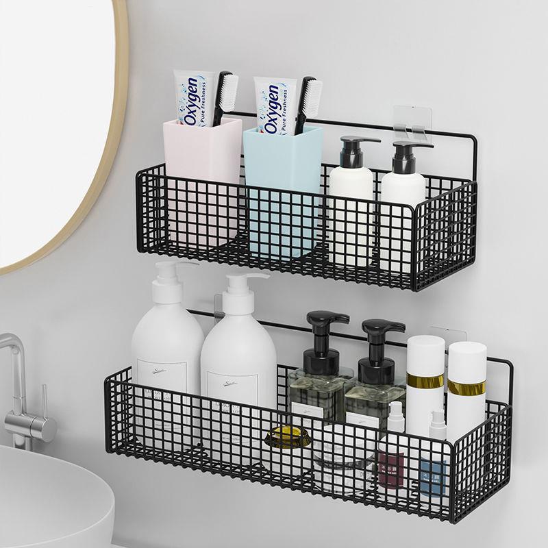 Multipurpose Metal Bathroom Storage Rack Wall-mounted Hanging Rack ...
