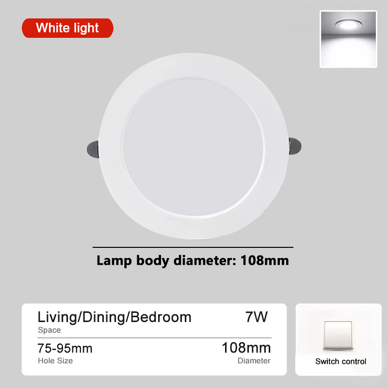 LED Pin Light Ceiling Round Downlight 7-18W Recessed Panel Light Ultra ...