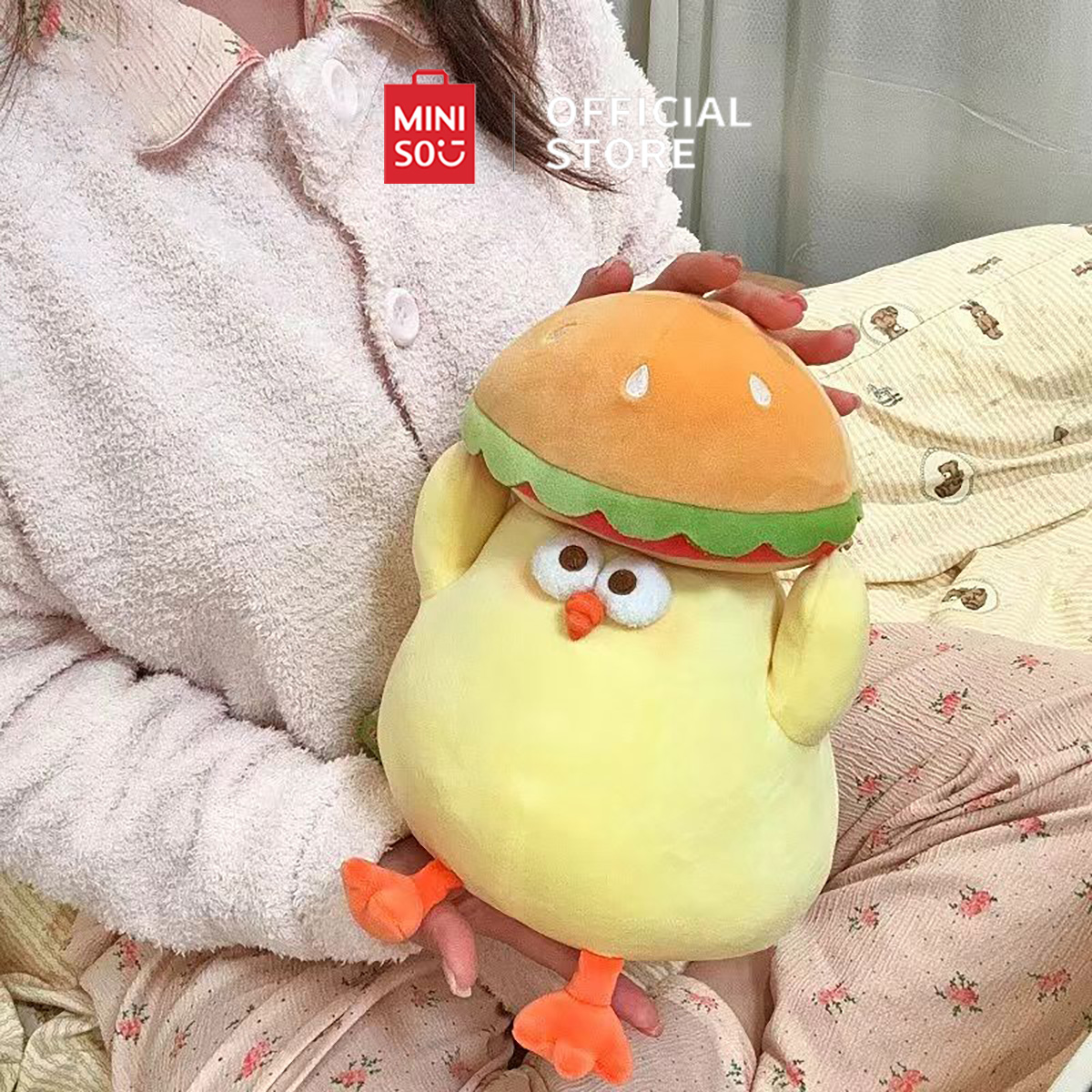Miniso x Dundun Collection Dundun Burger Doll in My Head Plush Toy Soft  Plush Toy Cute Kids Gift