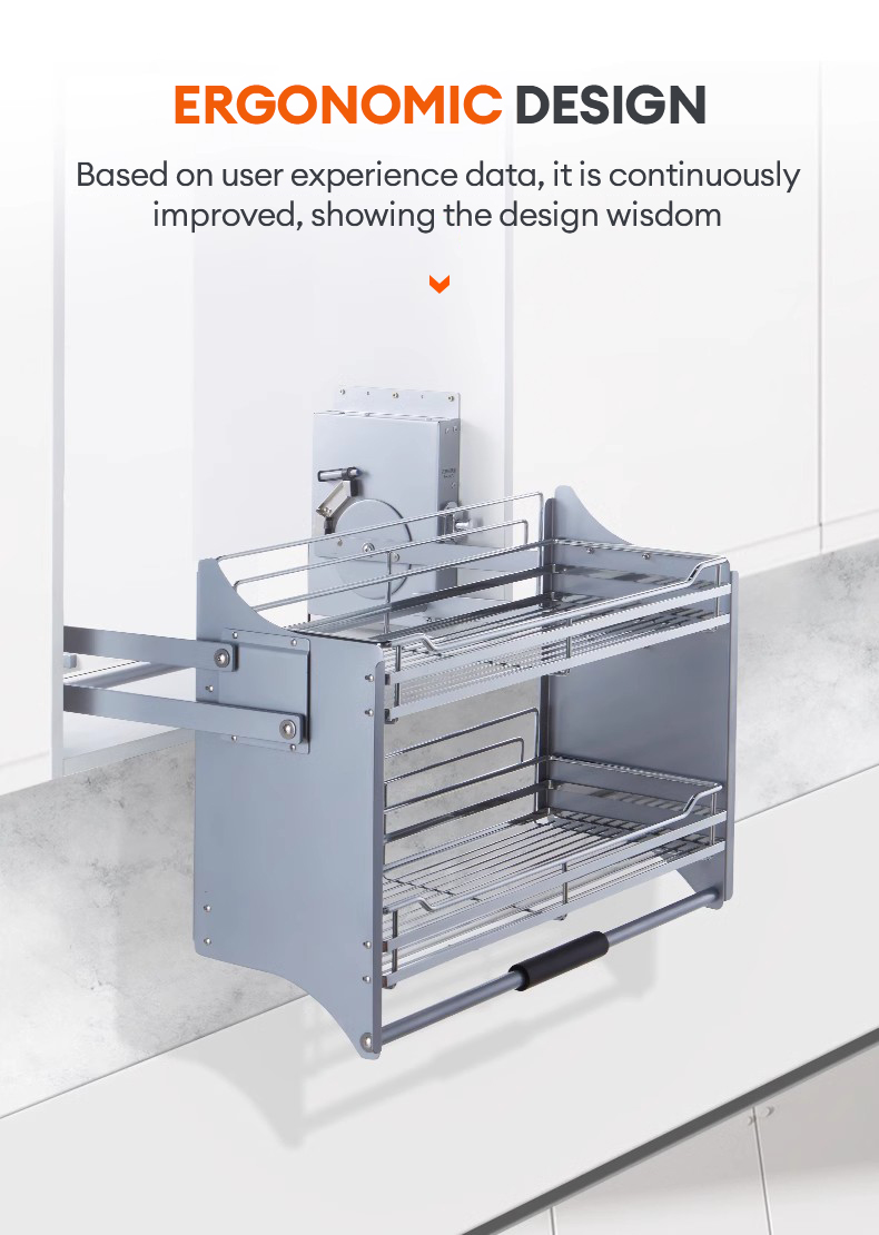 KEVE High Quality Pull Down Dish Rack Organizer Spice Rack Pull Down ...