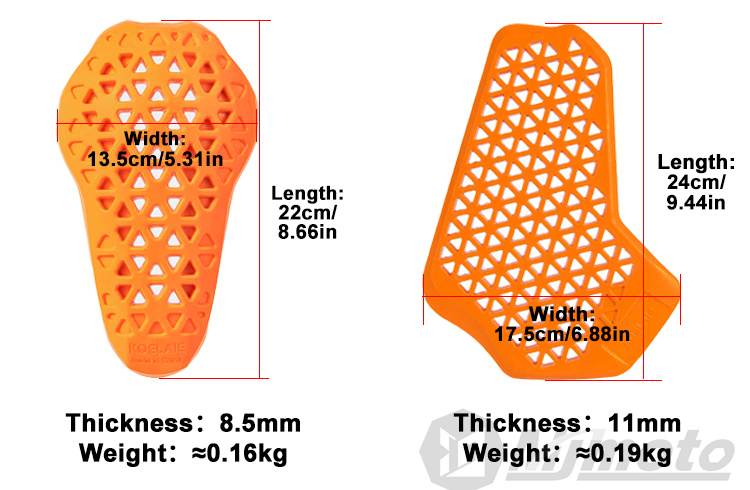 Motorcycle Clothing Insert Protectors CE Certification Level 1 ...