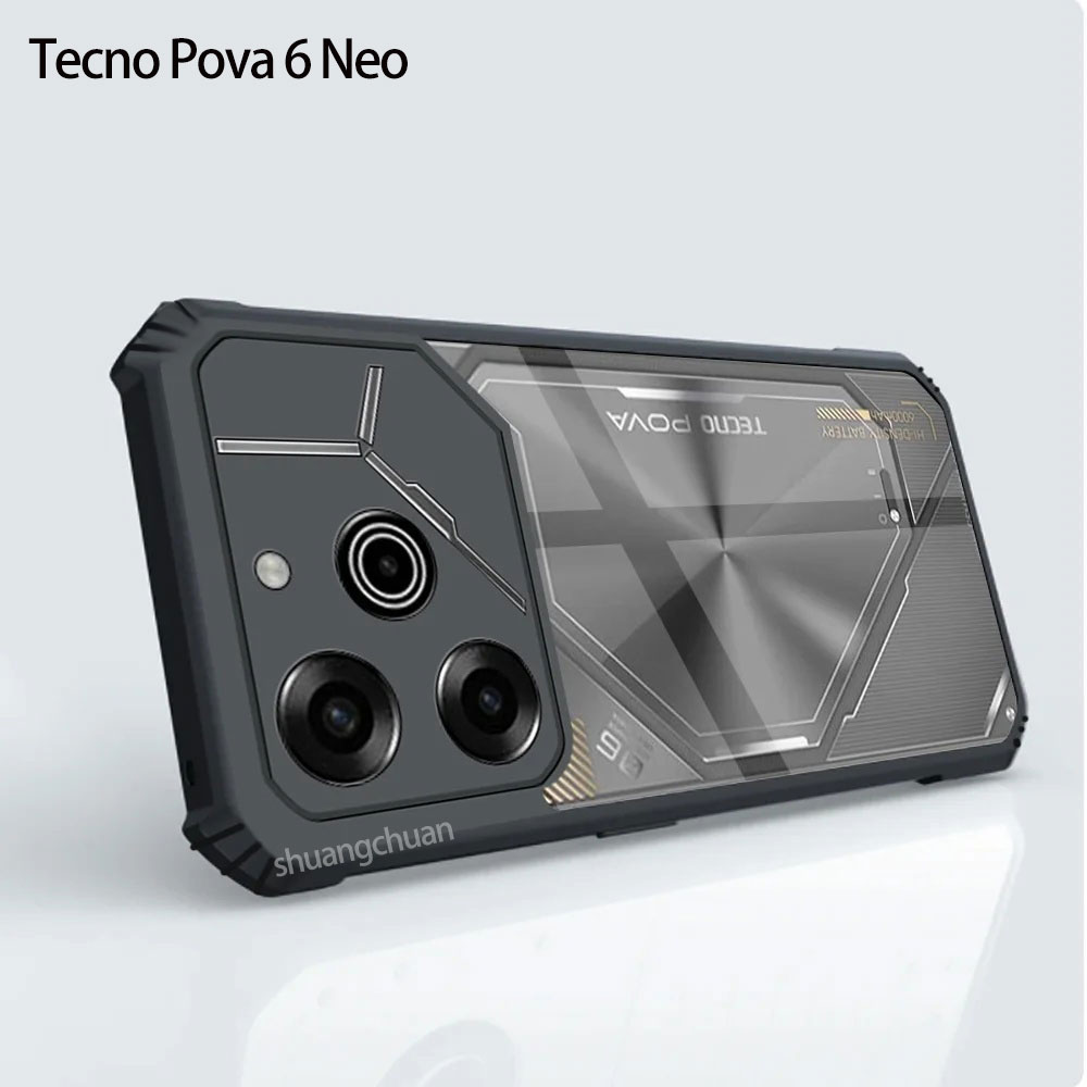 3in1 for Tecno Pova 6 Neo phone case pova 6 neo Ceramic protective film ...