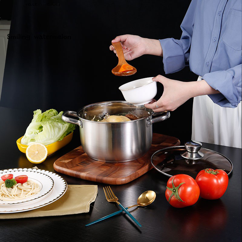 Transparent Stew Pot With Lid And Handle Kitchen Supplies Multifunctional Glass Cooking Pot Soup Pot Milk Sauce Hot Pot For Cereals Noodles Ladle