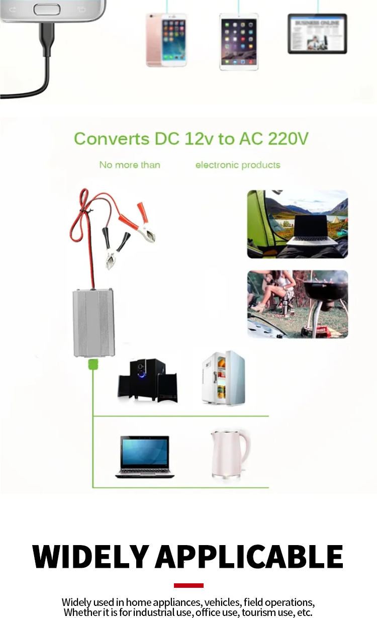 Power Inverter DC 12V to AC 220V Fully automatic solar current ...