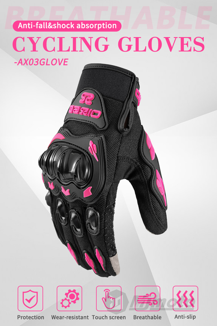 AXIO Motorcycle Gloves For Women Summer Breathable Full Finger Touch ...