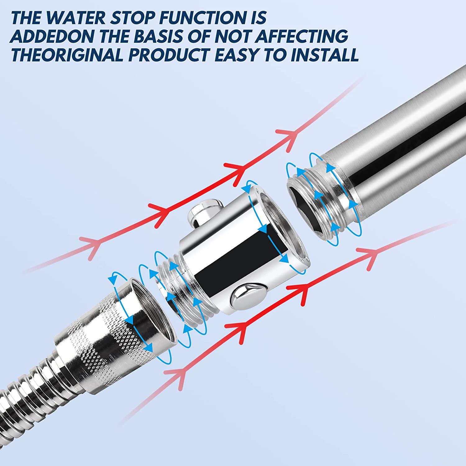 New Water Flow Control Valve - Angle Stop for Handheld Shower, Water ...