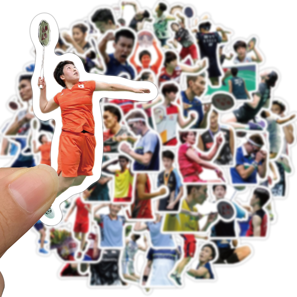[Large Sticker]63pcs Badminton Star Sticker for Stationery Decorative ...