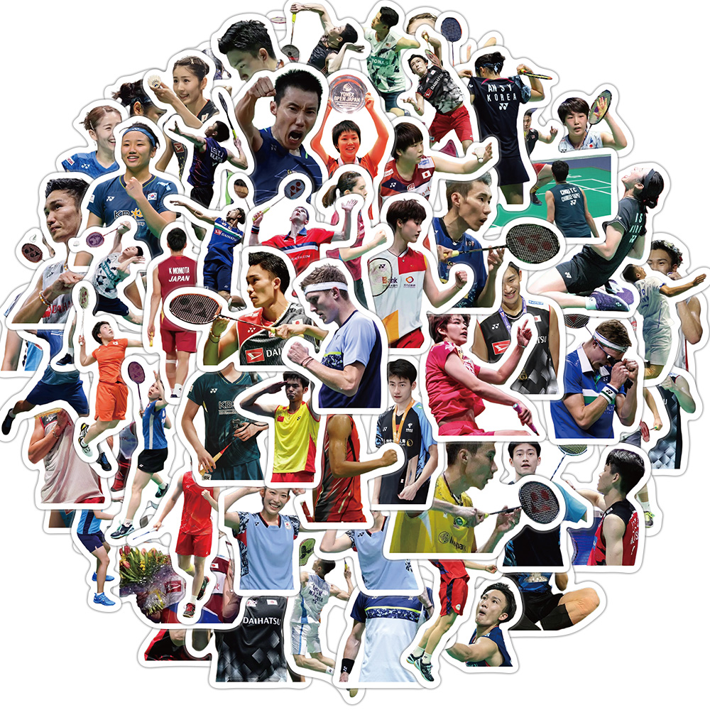 [Large Sticker]63pcs Badminton Star Sticker for Stationery Decorative ...