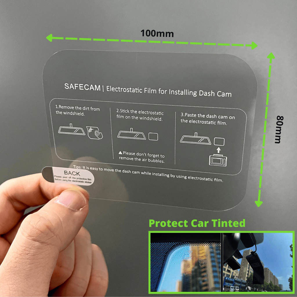 Dashcam Electrostatic Sticker Heat Resistant (10cm x 8cm) | Shopee ...